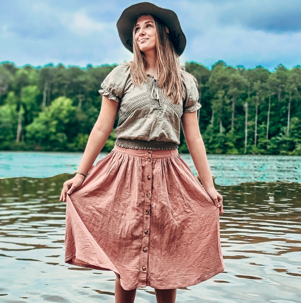 Boho Mauve Skirt